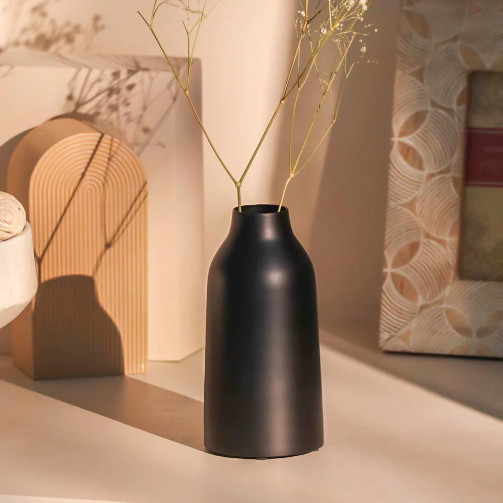 Aurora Metal Vase Small - Black - Image 6