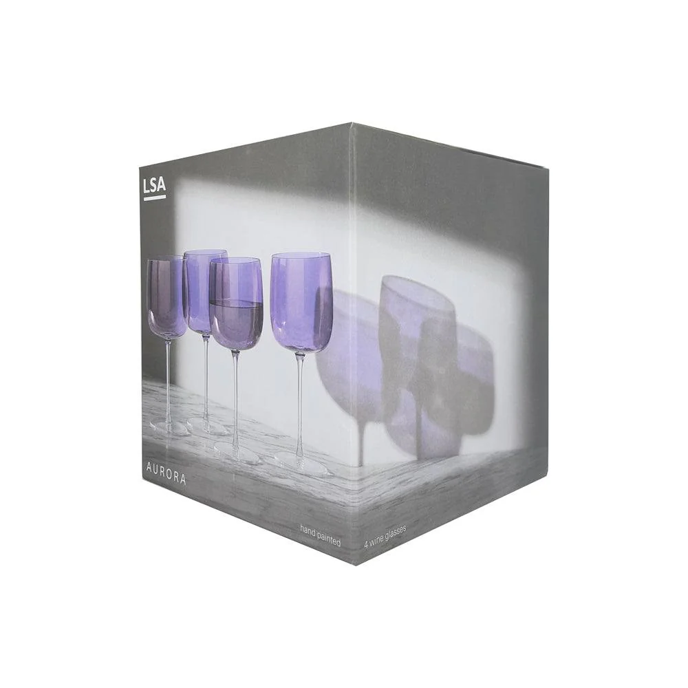 Aurora Wine Glasses 450ml, Set of 4 - Polar Violet - Image 6