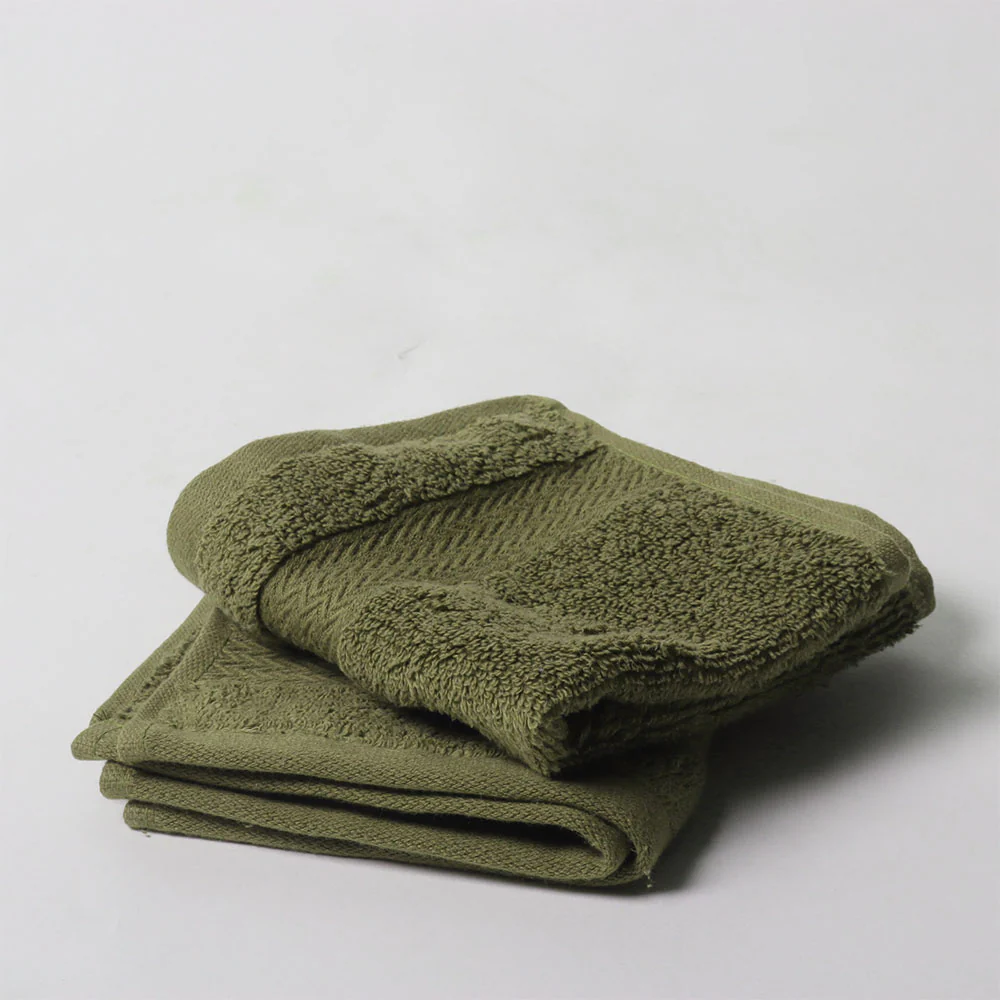 Avant Zero-Twist Cotton Hand Towels, Set of 2 - Pine Green - Image 4