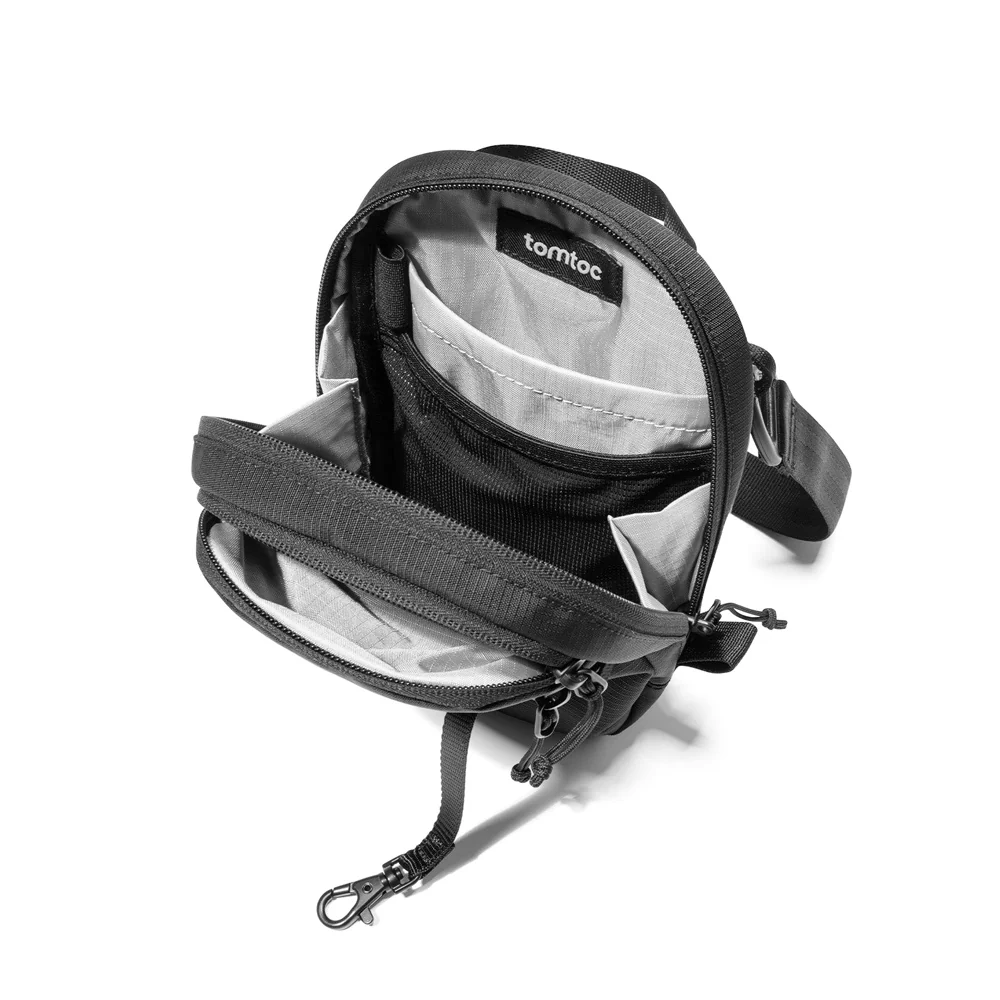 Aviator Travel Crossbody Bag - Black - Image 4