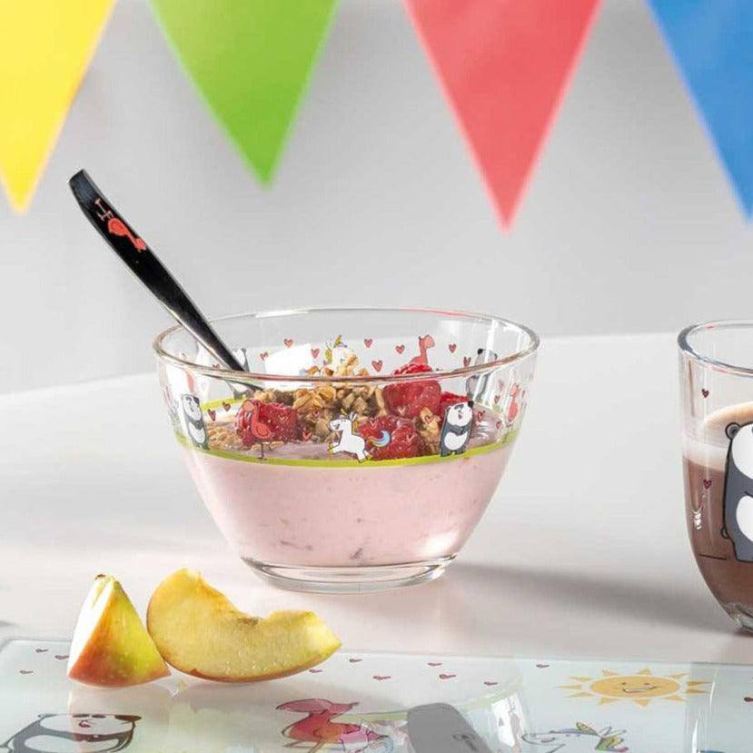 Bambini Glass Bowl Medium - Unicorn Flamingo Panda