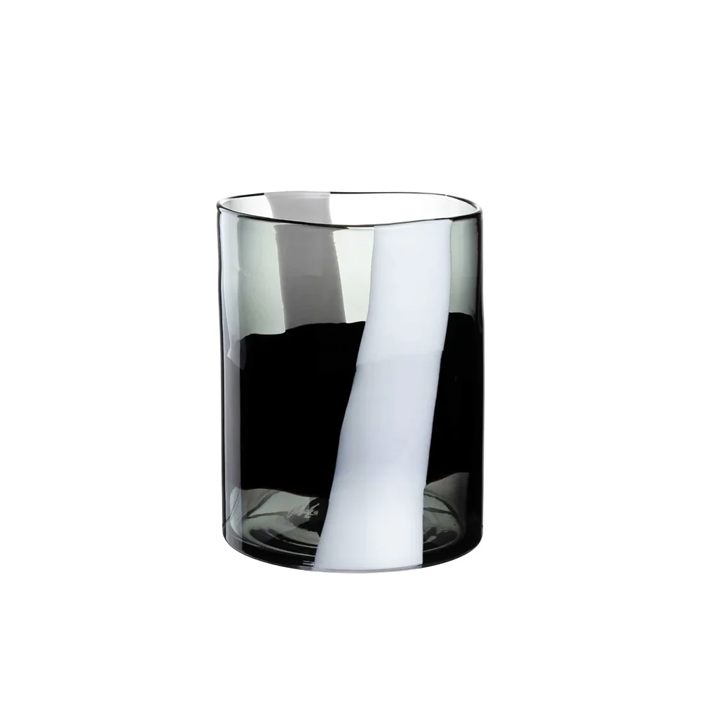 Banda Nera Glass Vase Large - Black - Image 3