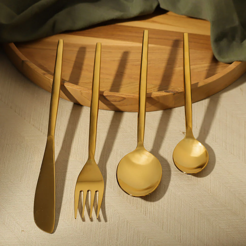 Barot 24-piece Cutlery Set - Gold - Image 2