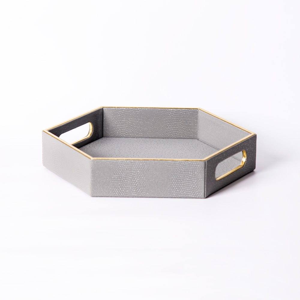 Barot Hexagon Tray - Grey - Image 3