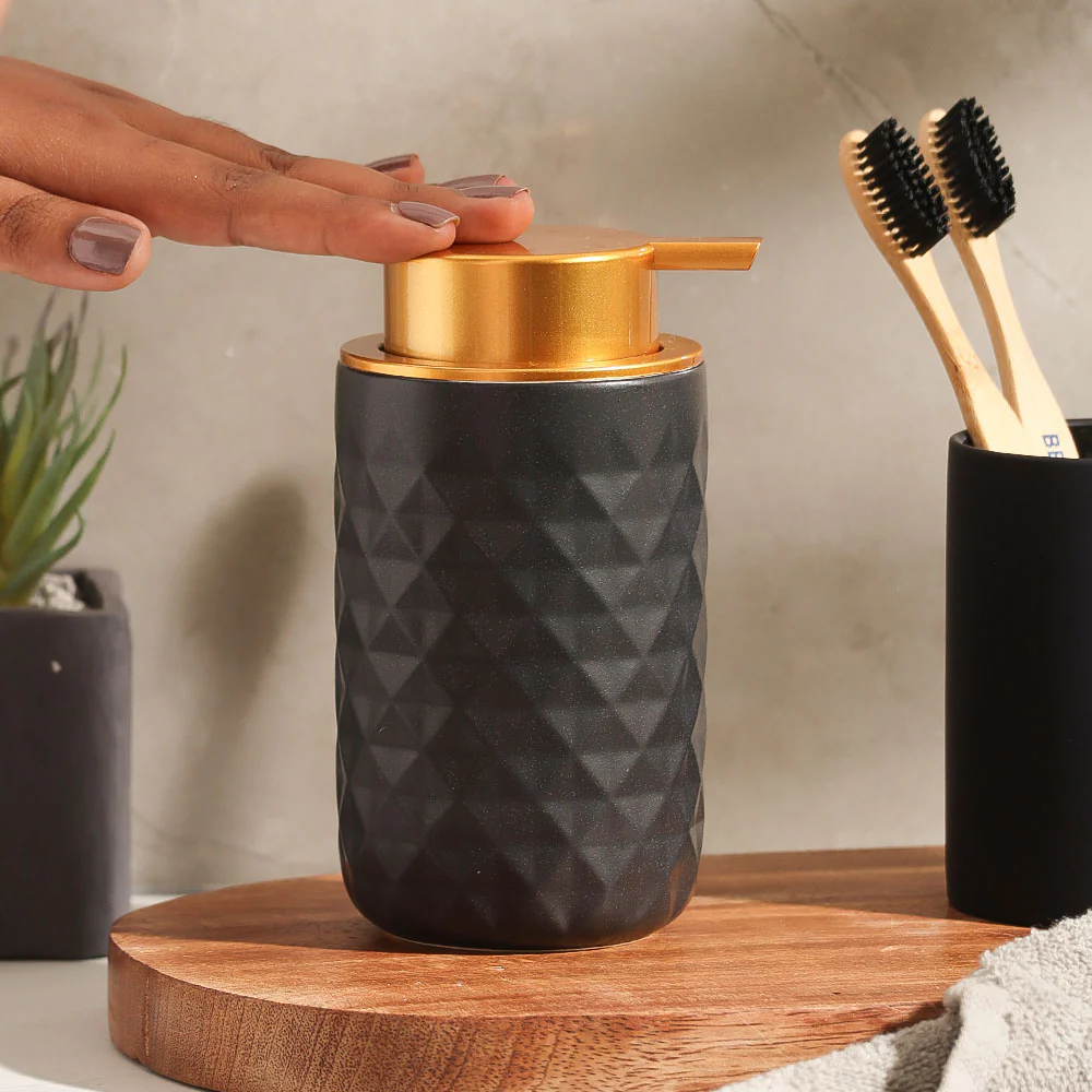 Barrel Soap Dispenser - Black Gold - Image 3