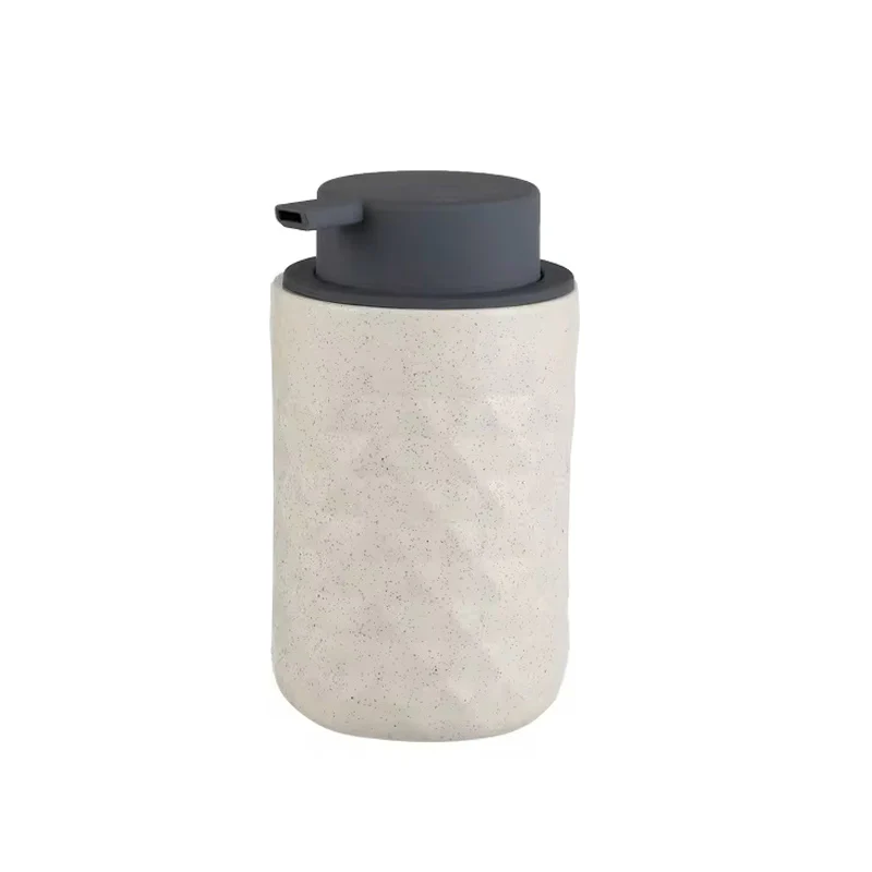 Barrel Soap Dispenser - Speckled White Grey - Image 3