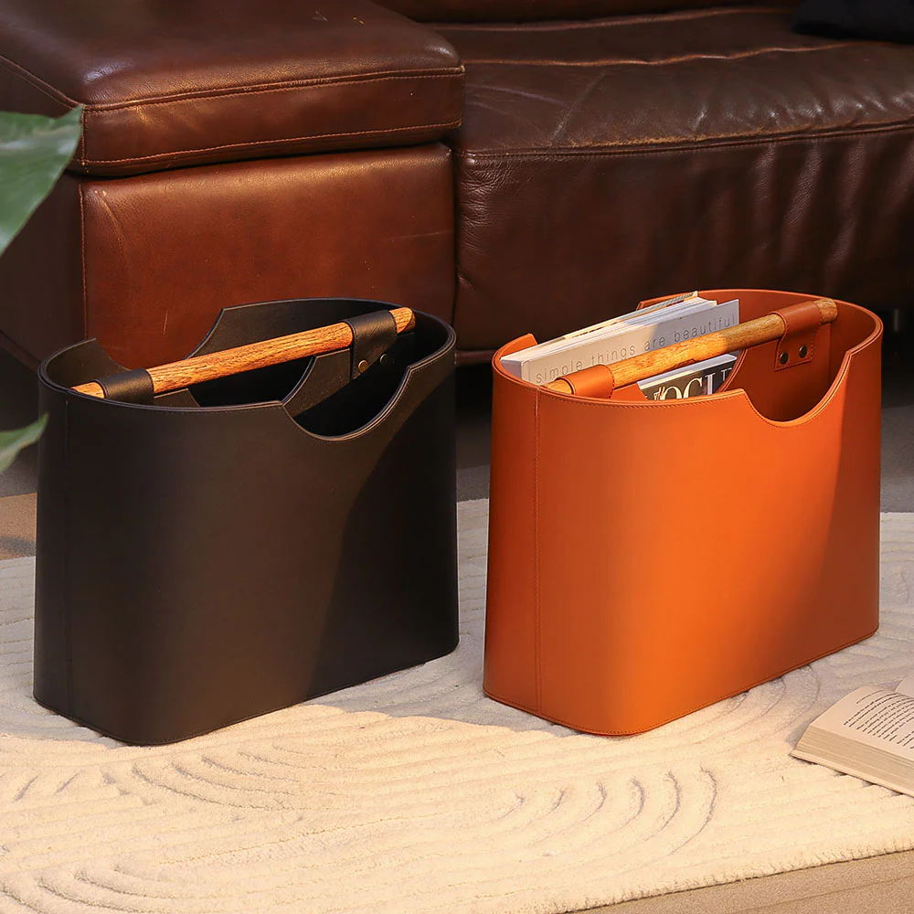 Beacon Magazine Holder with Handle - Auburn Natural - Image 7