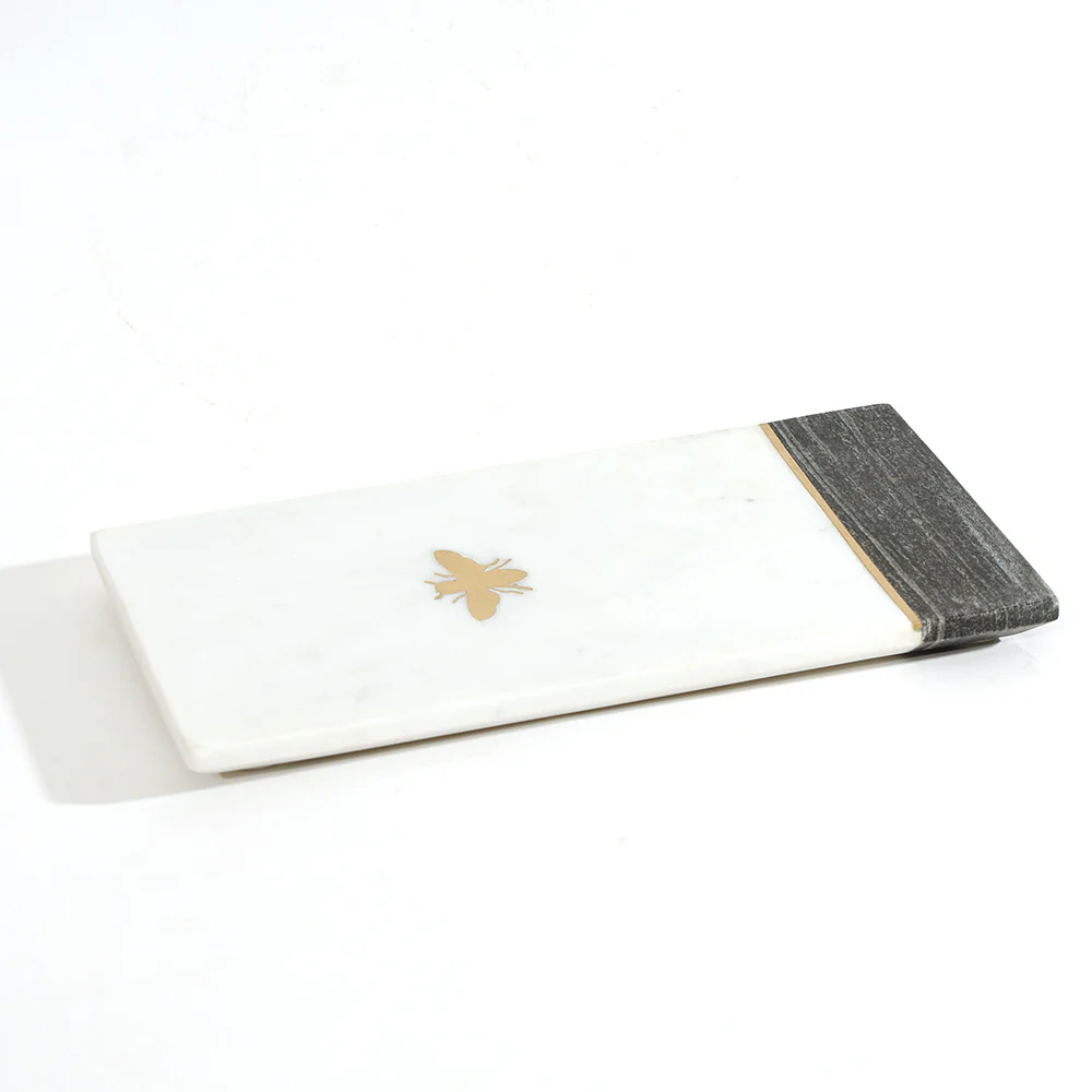 Bee Gold Inlay Marble Valet Tray Medium - Monochrome - Image 6