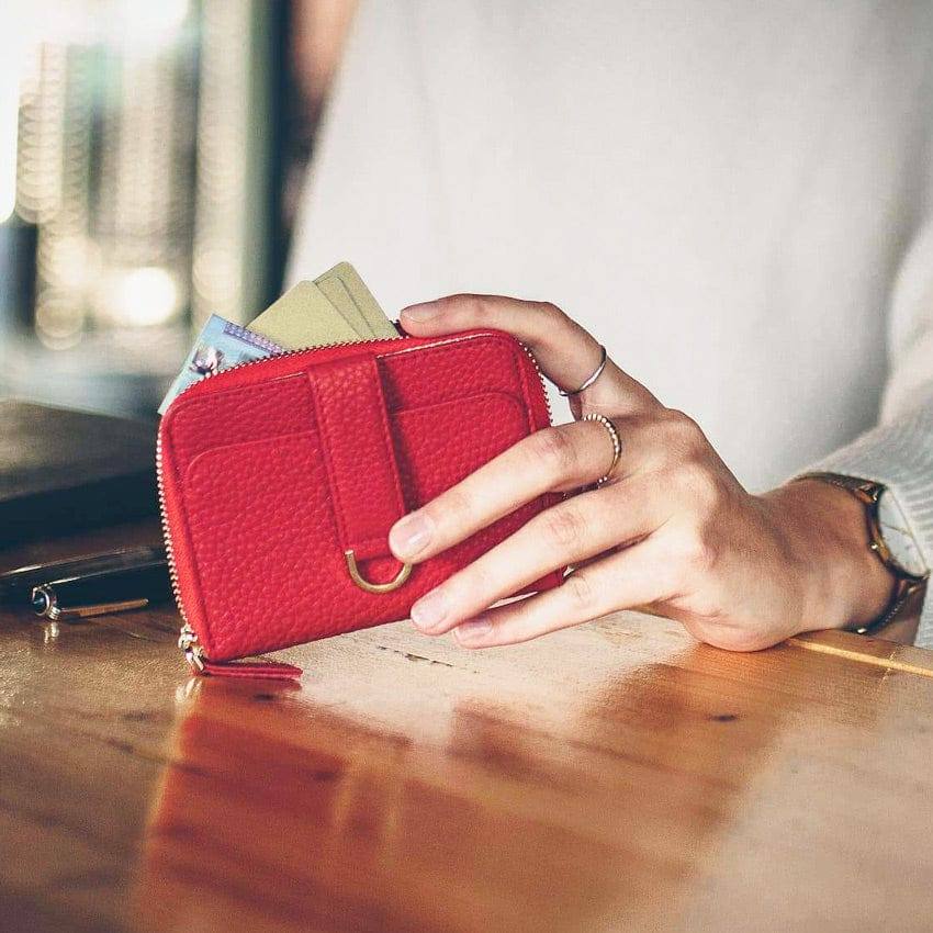 Belgravia Zip Wallet - Red
