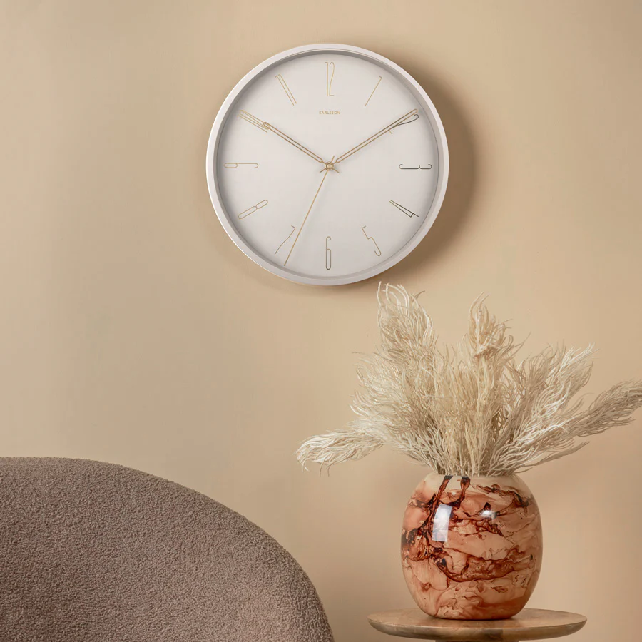 Belle Numbers Wall Clock 35cm - Warm Grey - Image 5