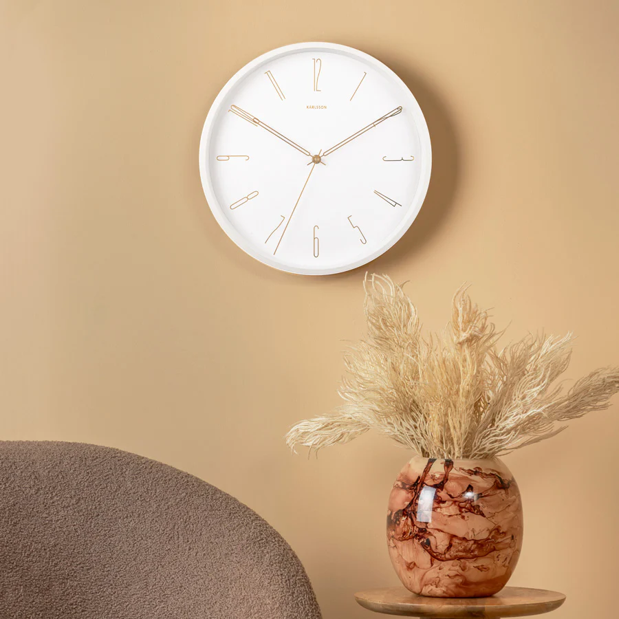 Belle Numbers Wall Clock 35cm - White - Image 2