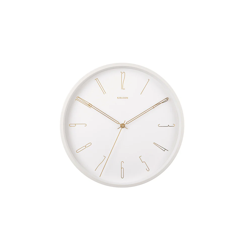 Belle Numbers Wall Clock 35cm - White - Image 3
