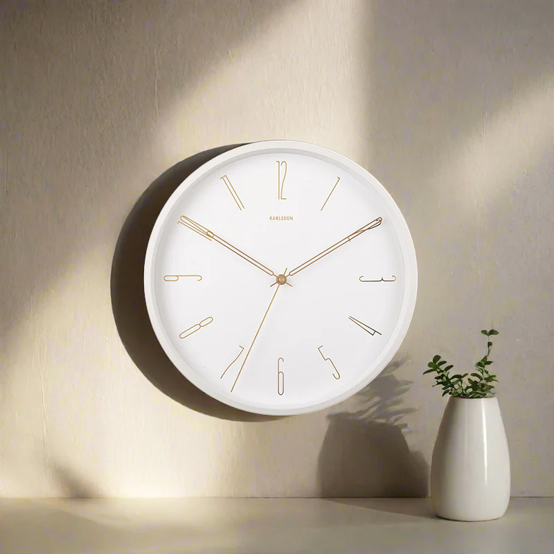 Belle Numbers Wall Clock 35cm - White - Image 4
