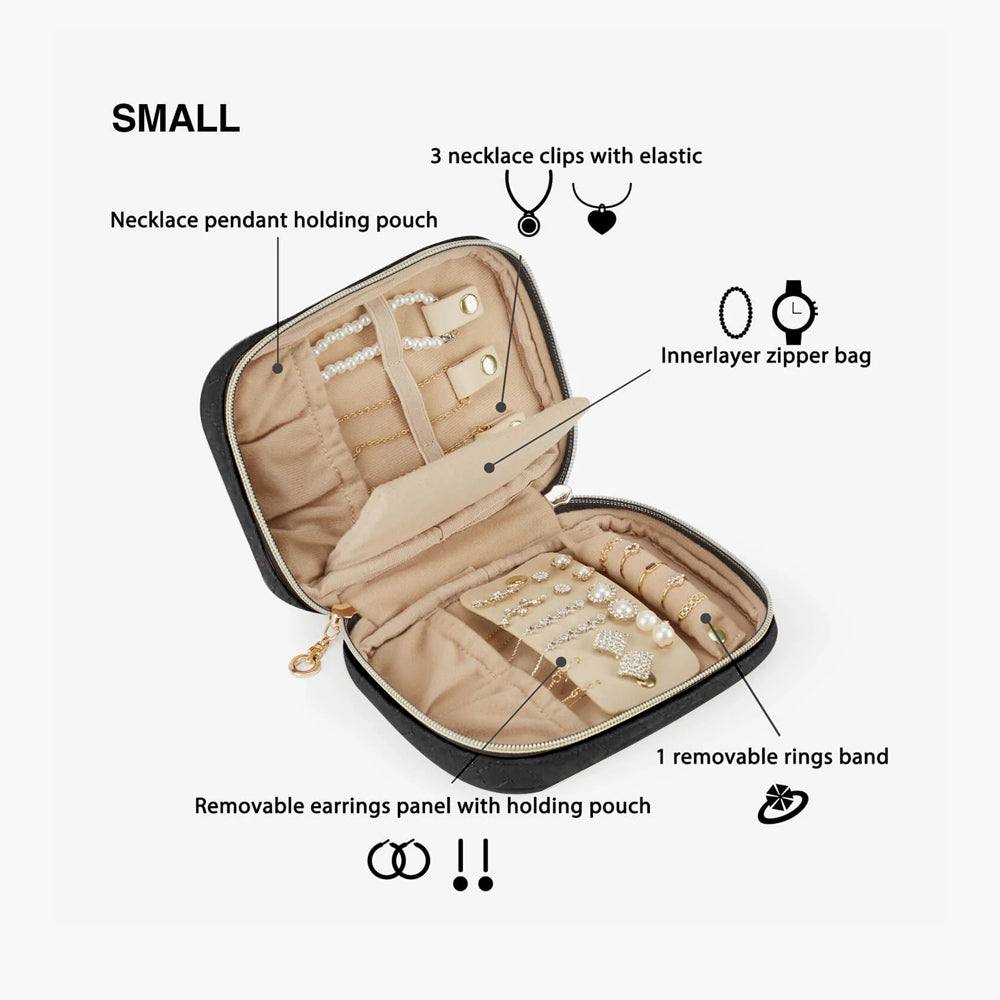 Belle Travel Jewellery Organiser Mini - Black - Image 3