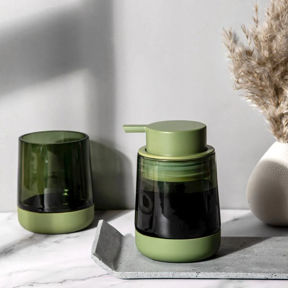 Belly Glass Soap Dispenser - Green