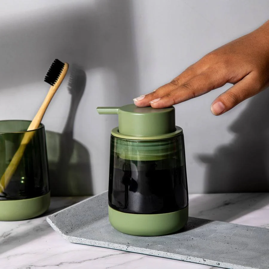 Belly Glass Soap Dispenser - Green - Image 2