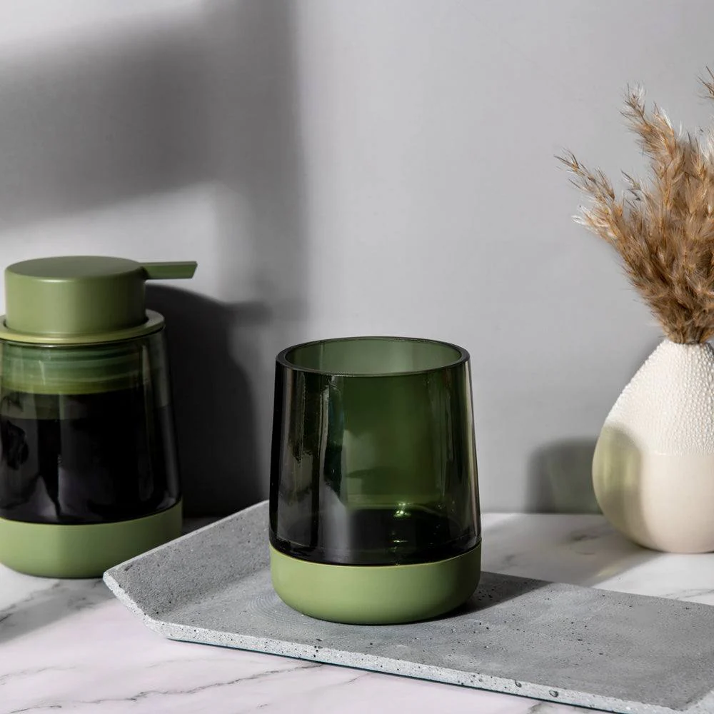 Belly Glass Toothbrush Tumbler - Green