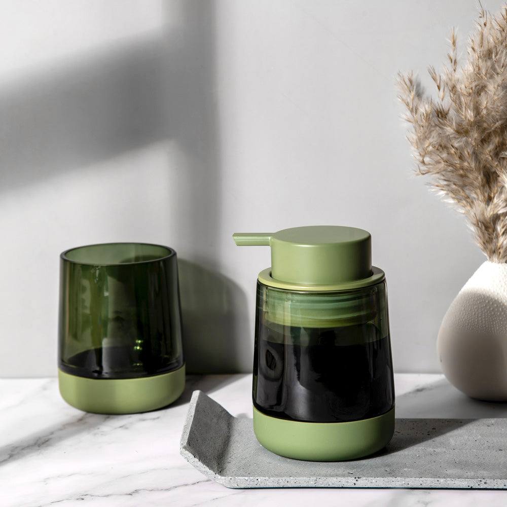 Belly Glass Toothbrush Tumbler - Green - Image 3