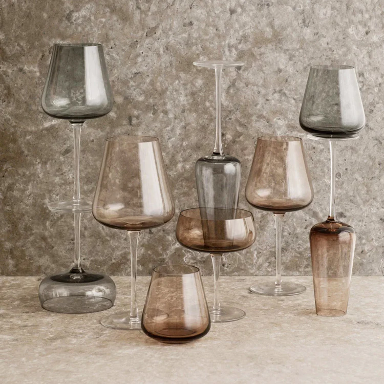 Belo Short Tumblers 280ml, Set of 4 - Smoke Grey - Image 5