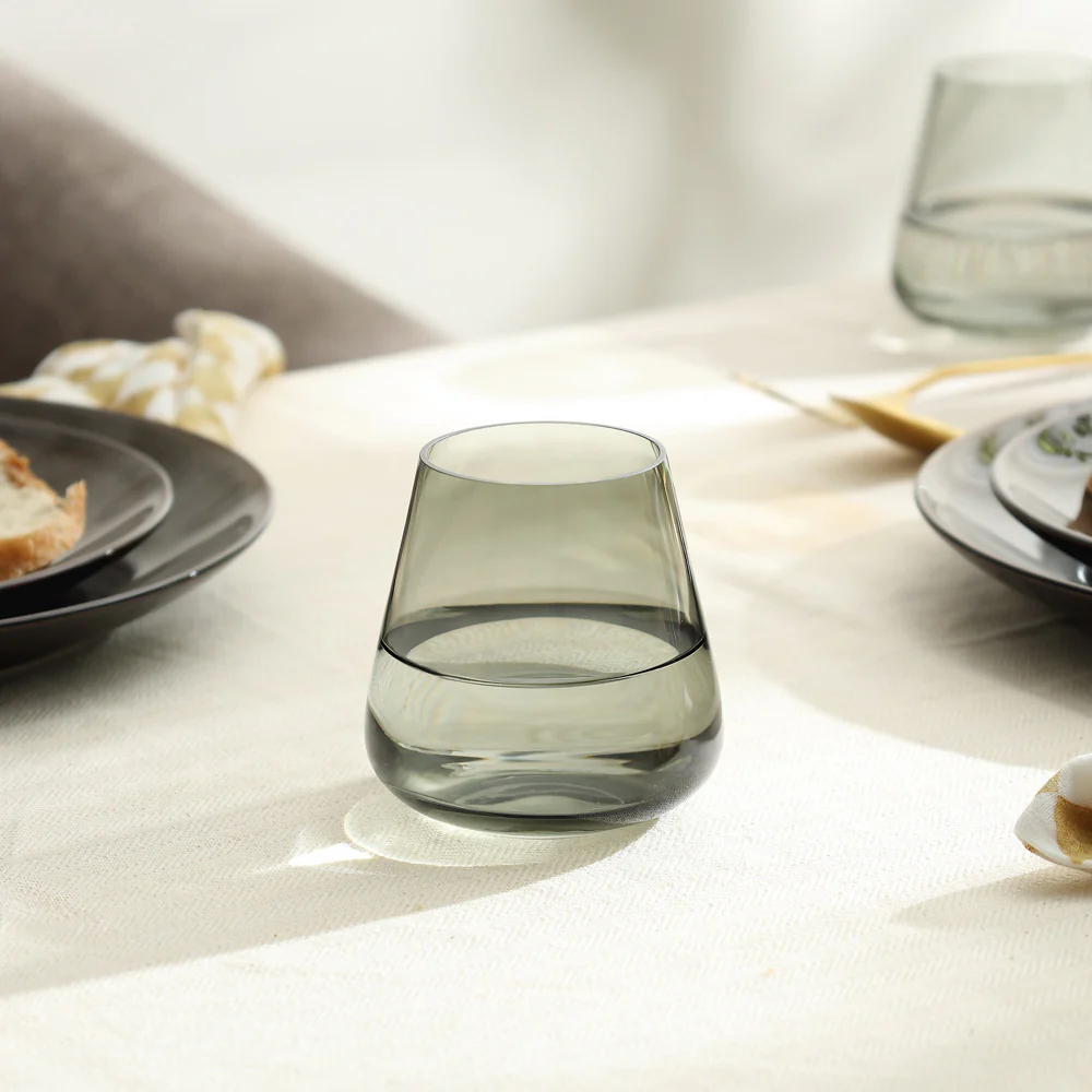 Belo Short Tumblers 280ml, Set of 4 - Smoke Grey - Image 7