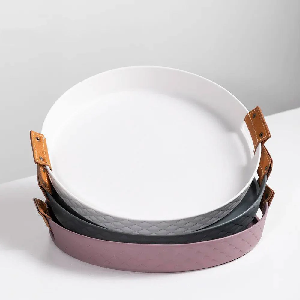 Bern Ceramic Serving Tray - Pink - Image 4