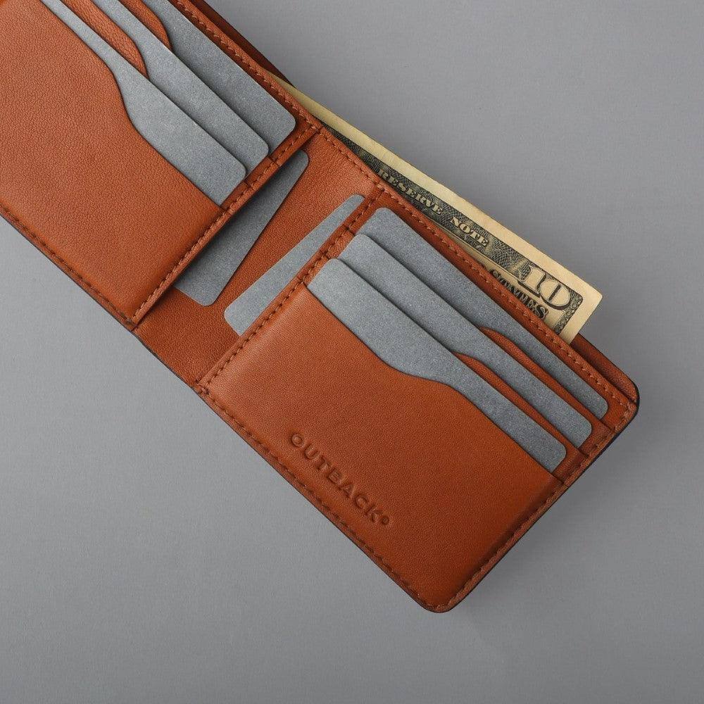 Bi-Fold Leather Wallet - Navy - Image 7
