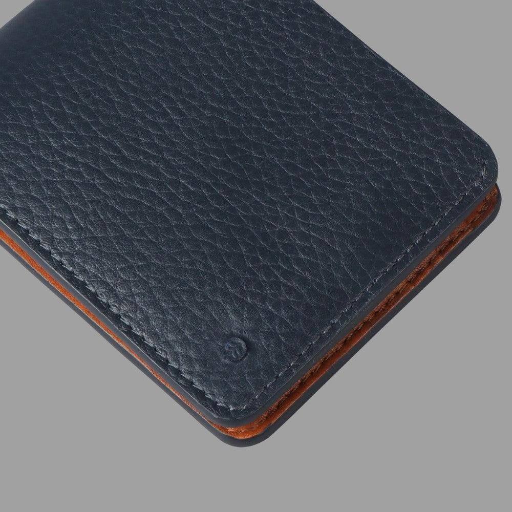 Bi-Fold Leather Wallet - Navy - Image 8