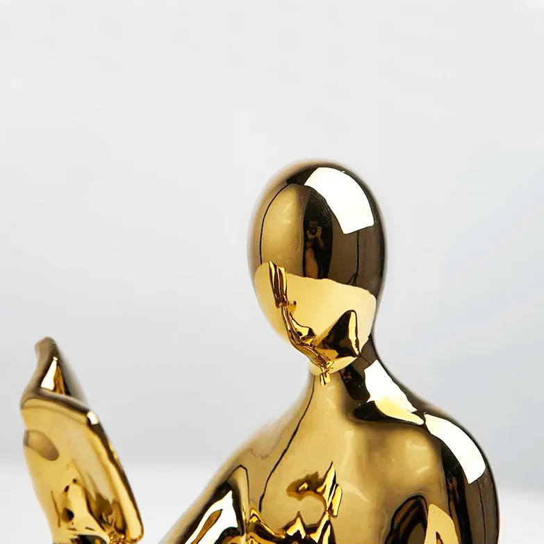 Bibliophile Bookends, Set of 2 - Gold - Image 8