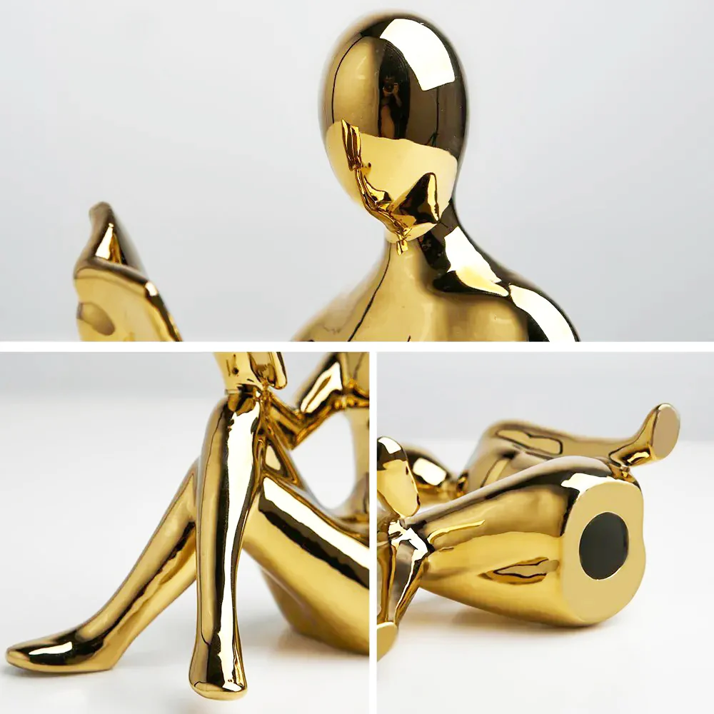 Bibliophile Bookends, Set of 2 - Gold - Image 9