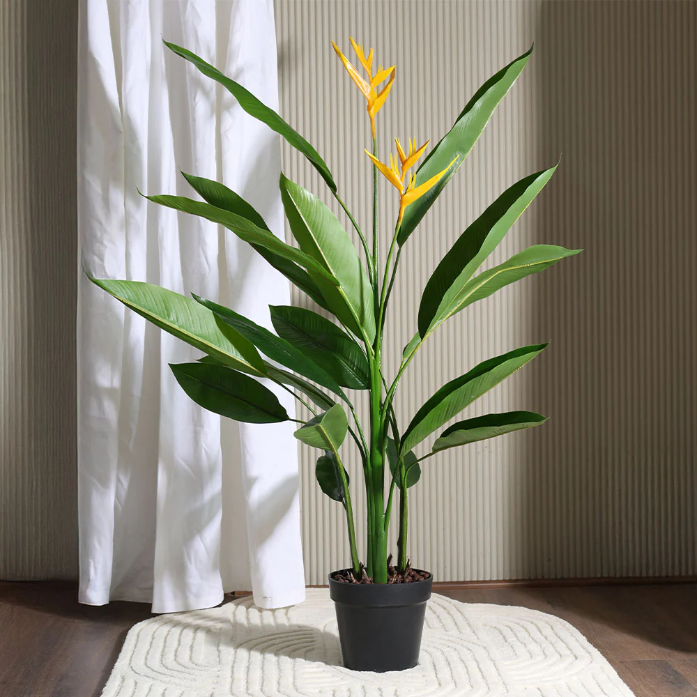 Bird-of-Paradise Artificial Potted Plant Tall - Yellow