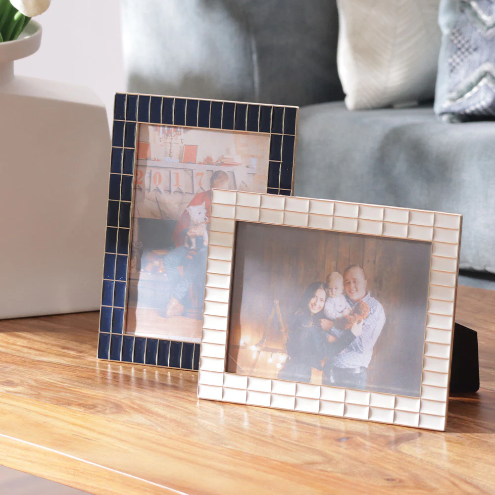 Blaine Photo Frame Large - Blue Gold - Image 6
