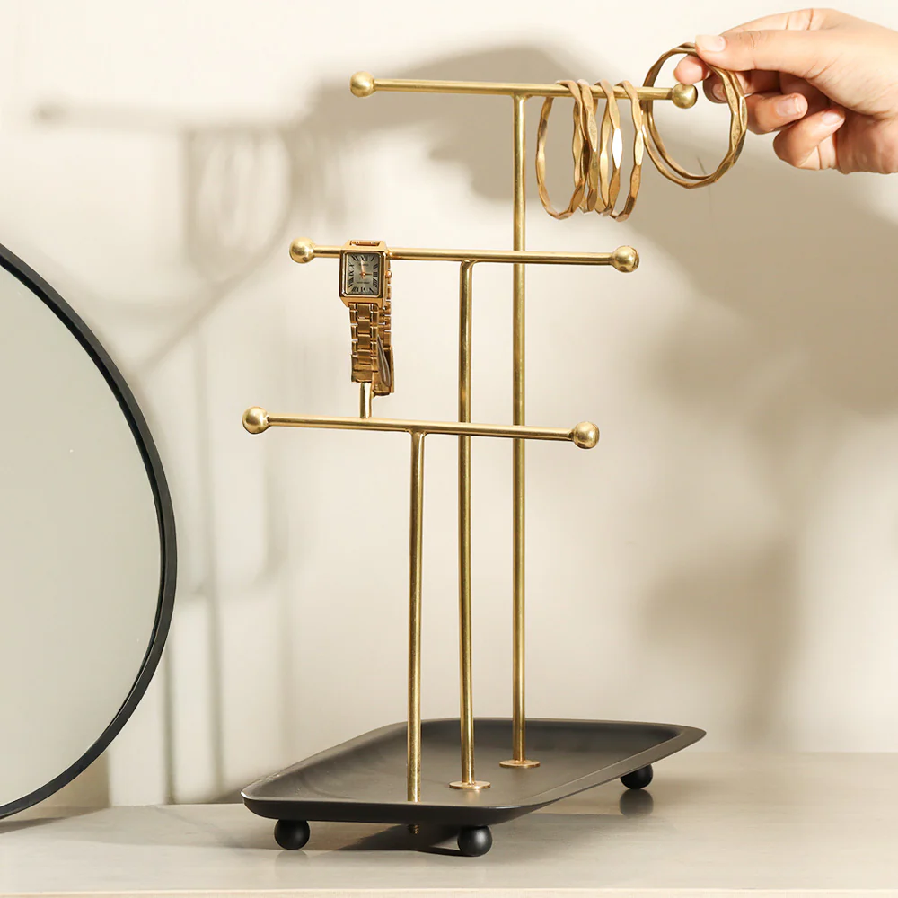 Blair Jewellery Stand - Black Gold - Image 2