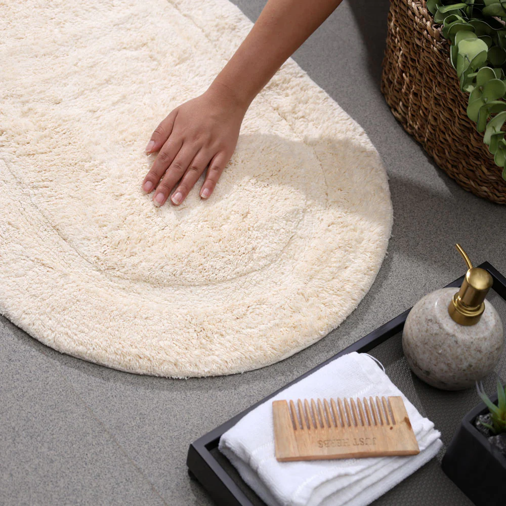 Blake Oval Bath Runner - Cream - Image 2
