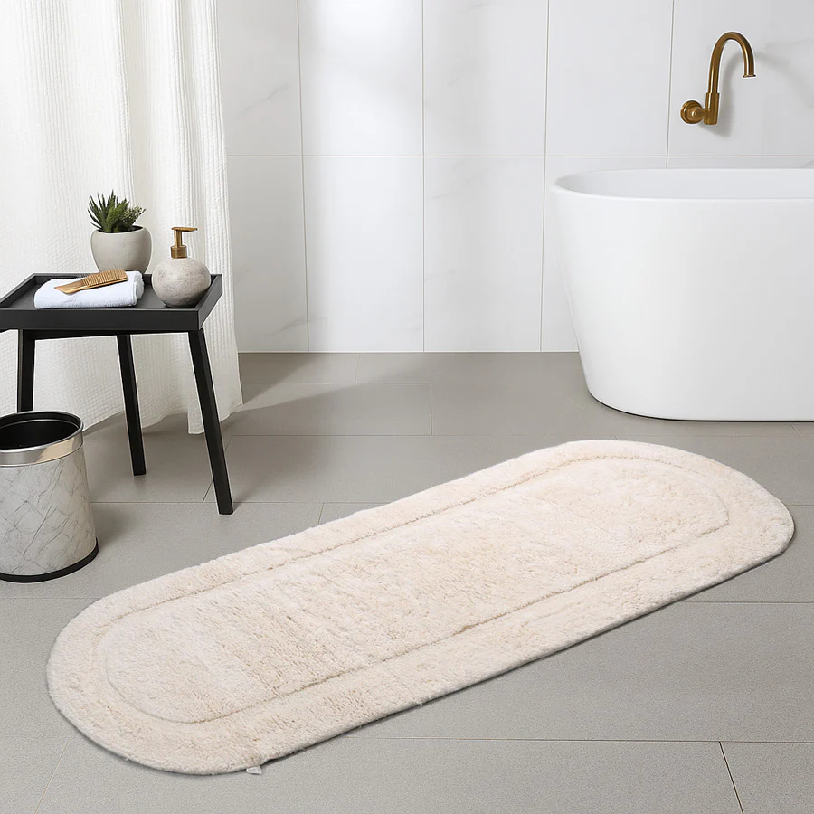 Blake Oval Bath Runner - Cream - Image 3