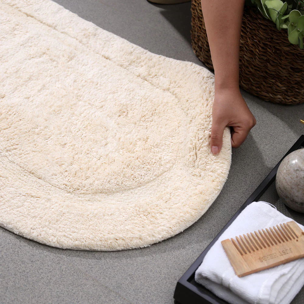 Blake Oval Bath Runner - Cream - Image 4