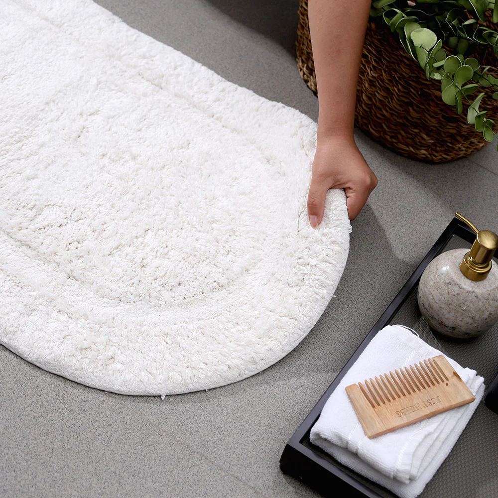 Blake Oval Bath Runner - Ivory - Image 2