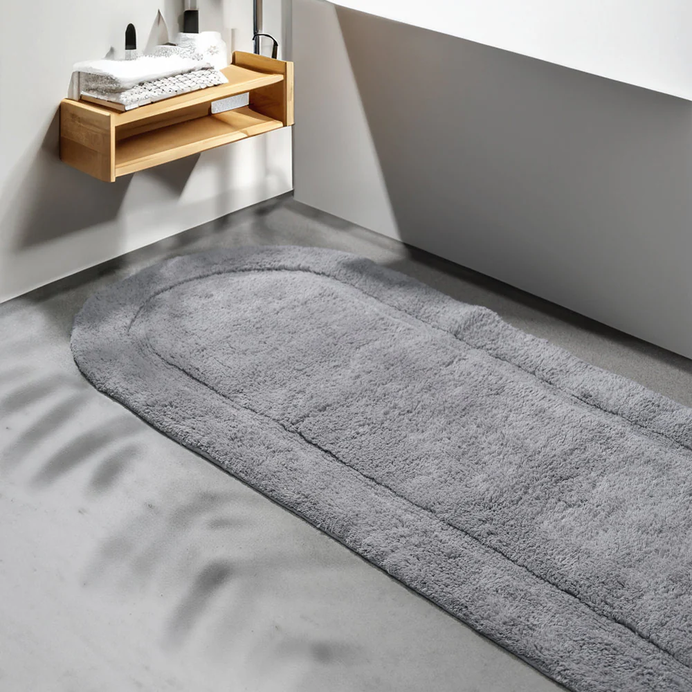 Blake Oval Bath Runner - Light Grey - Image 2