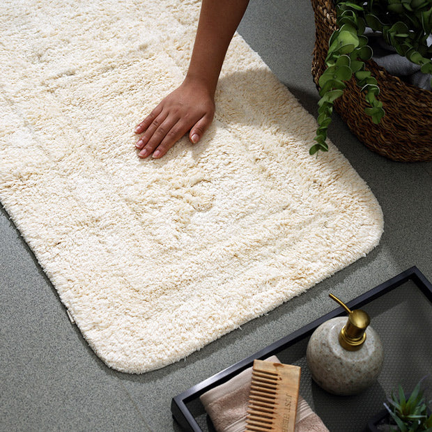 Blake Rectangular Bath Runner - Cream - Image 3
