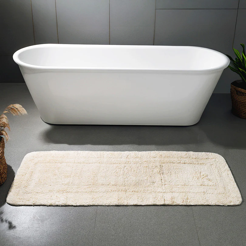 Blake Rectangular Bath Runner - Cream - Image 4
