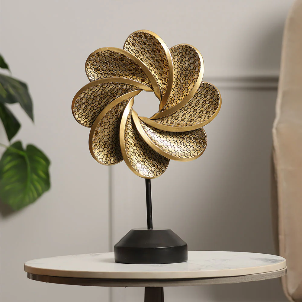 Blossom Decorative Sculpture - Gold & Black - Image 2