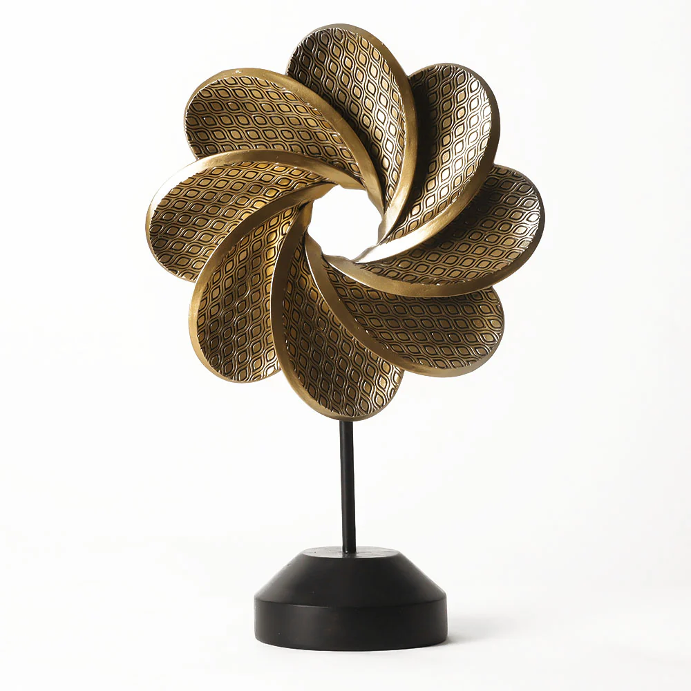 Blossom Decorative Sculpture - Gold & Black - Image 3