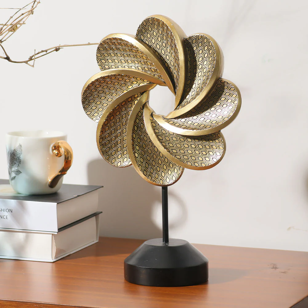 Blossom Decorative Sculpture - Gold & Black - Image 5