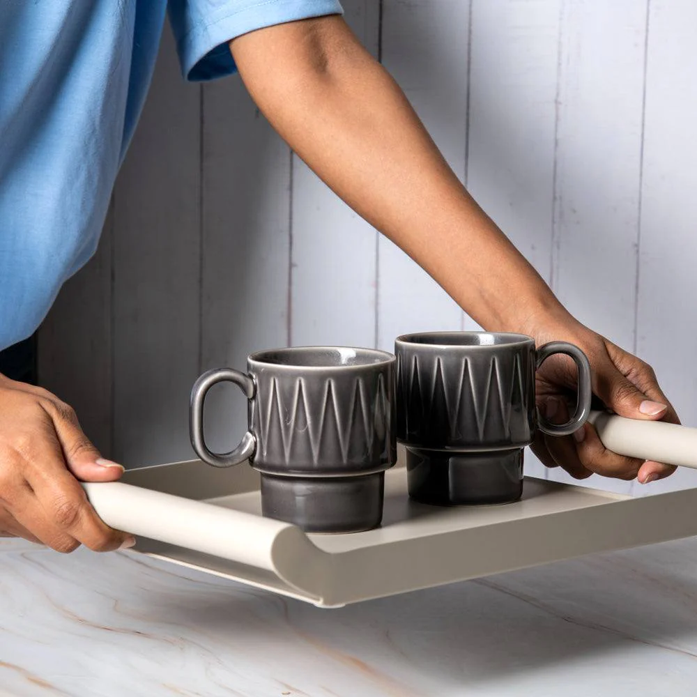 Bode Serving Tray Small - Taupe - Image 4