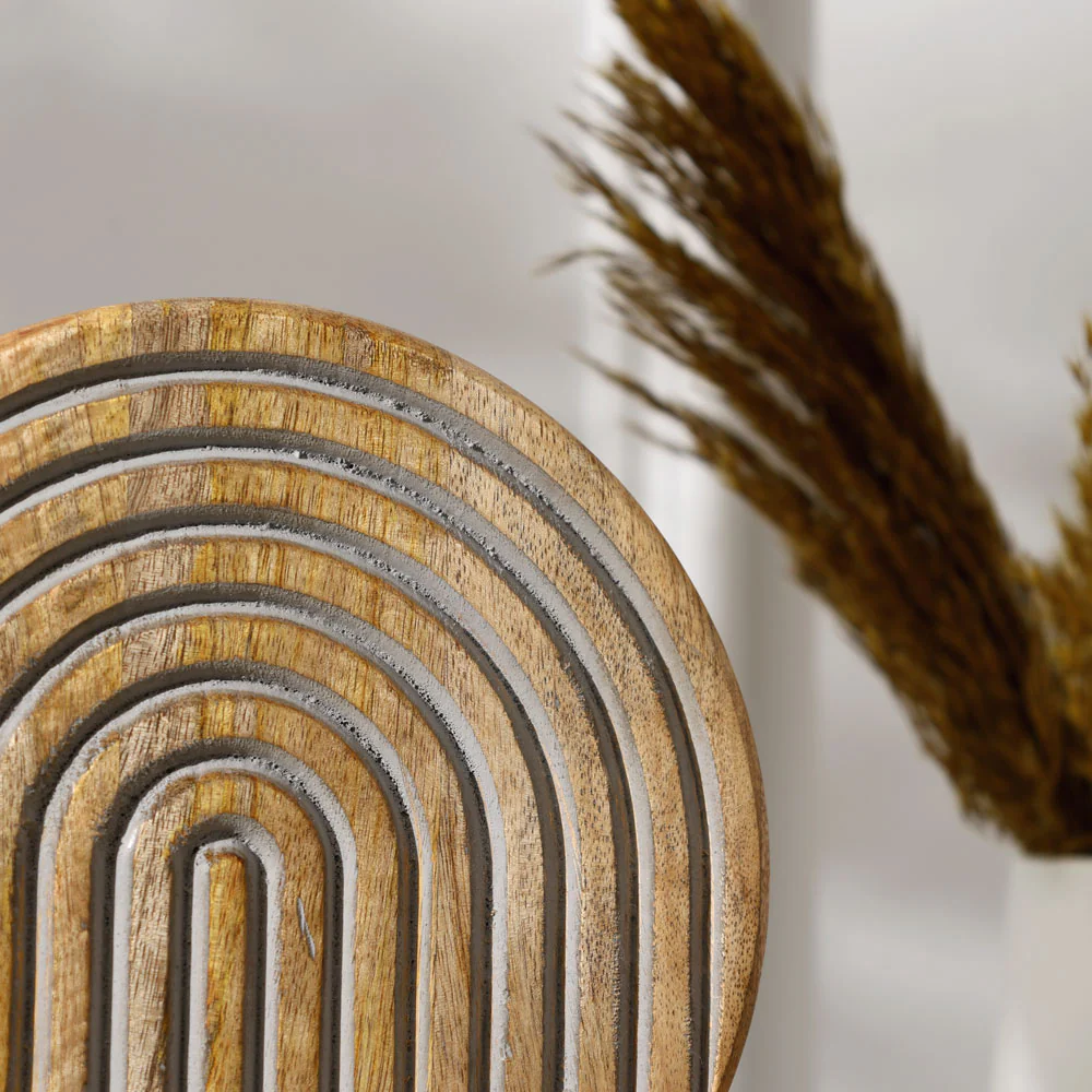 Bogen Carved Wooden Sculpture - Natural Grey - Image 6
