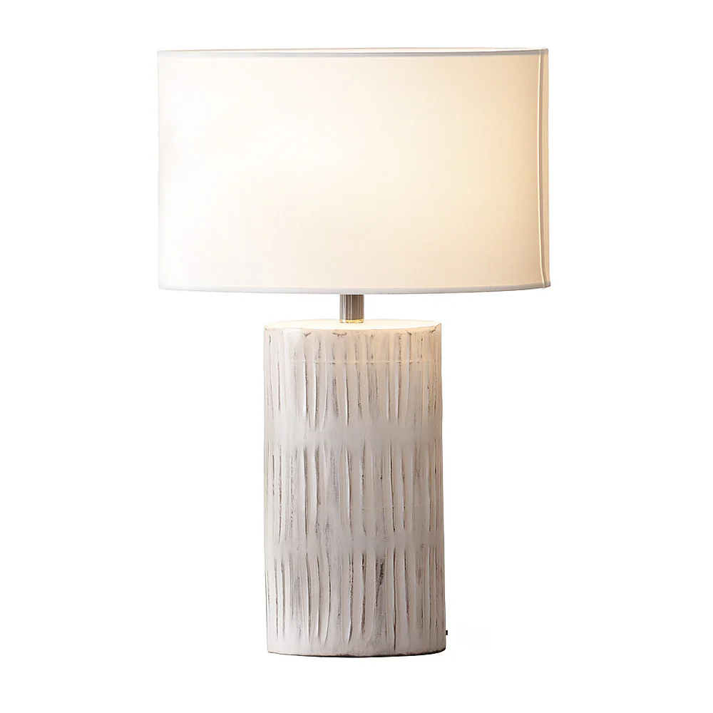 Bois Wooden Table Lamp XL - Vintage White - Image 4