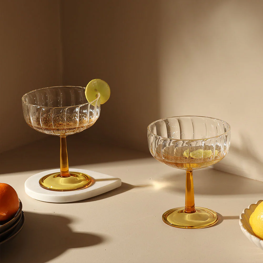 Bonbon Dessert Cups, Set of 2 - Amber