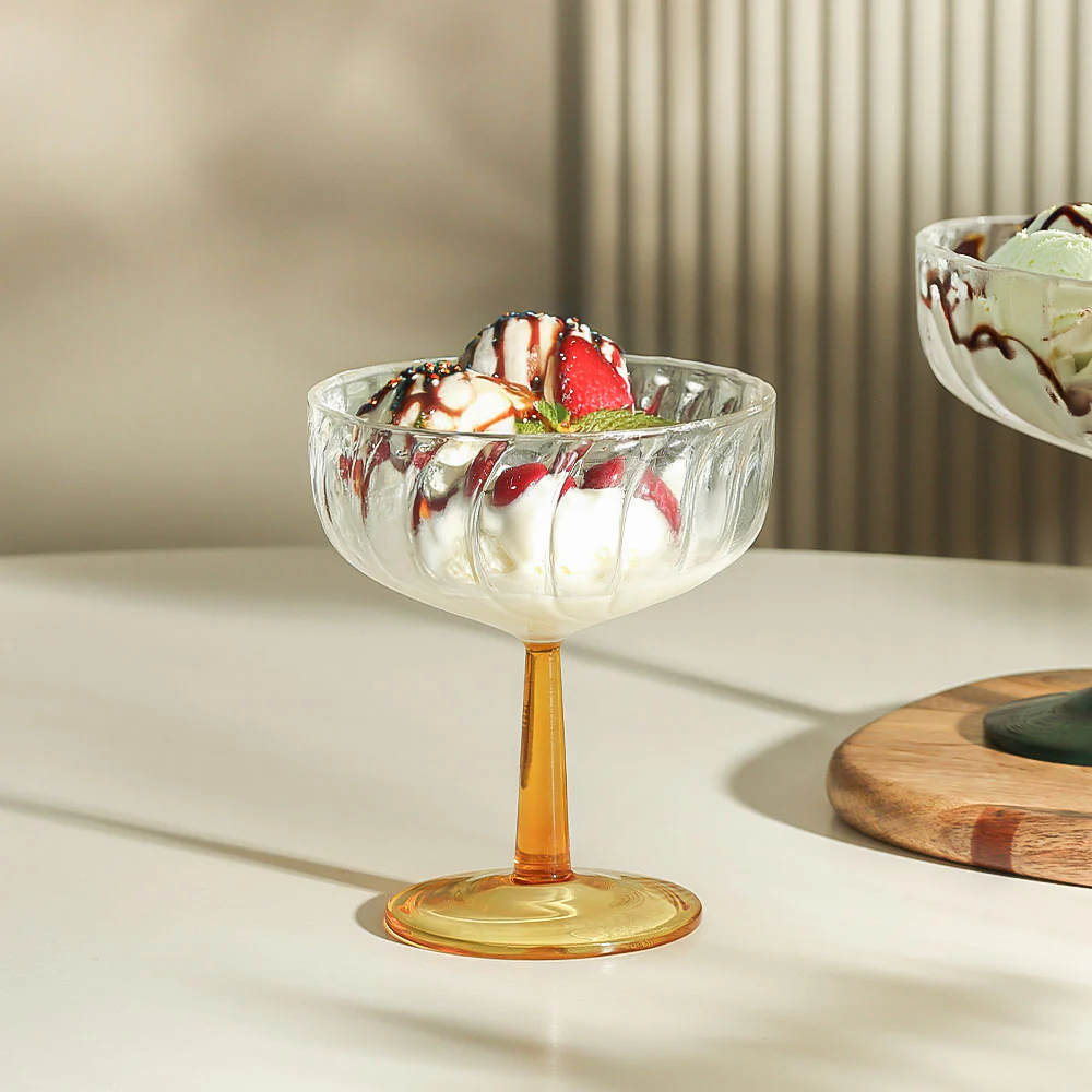 Bonbon Dessert Cups, Set of 2 - Amber - Image 2