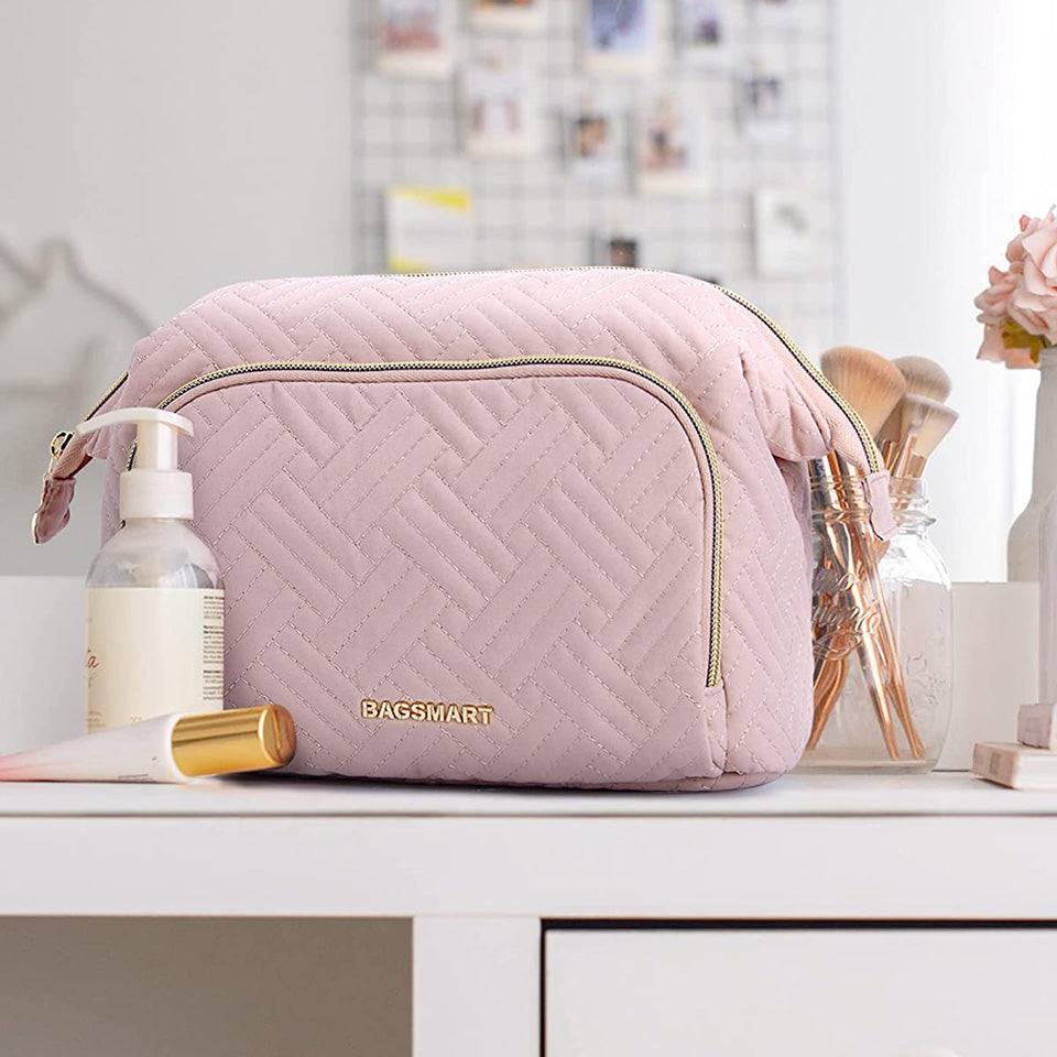 Travel Makeup Bag - Cross Pink