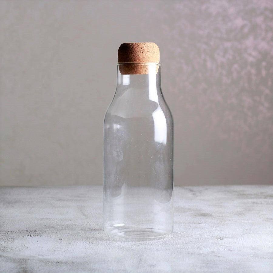 Borosilicate Glass Bottle With Cork Lid - Large - Image 6