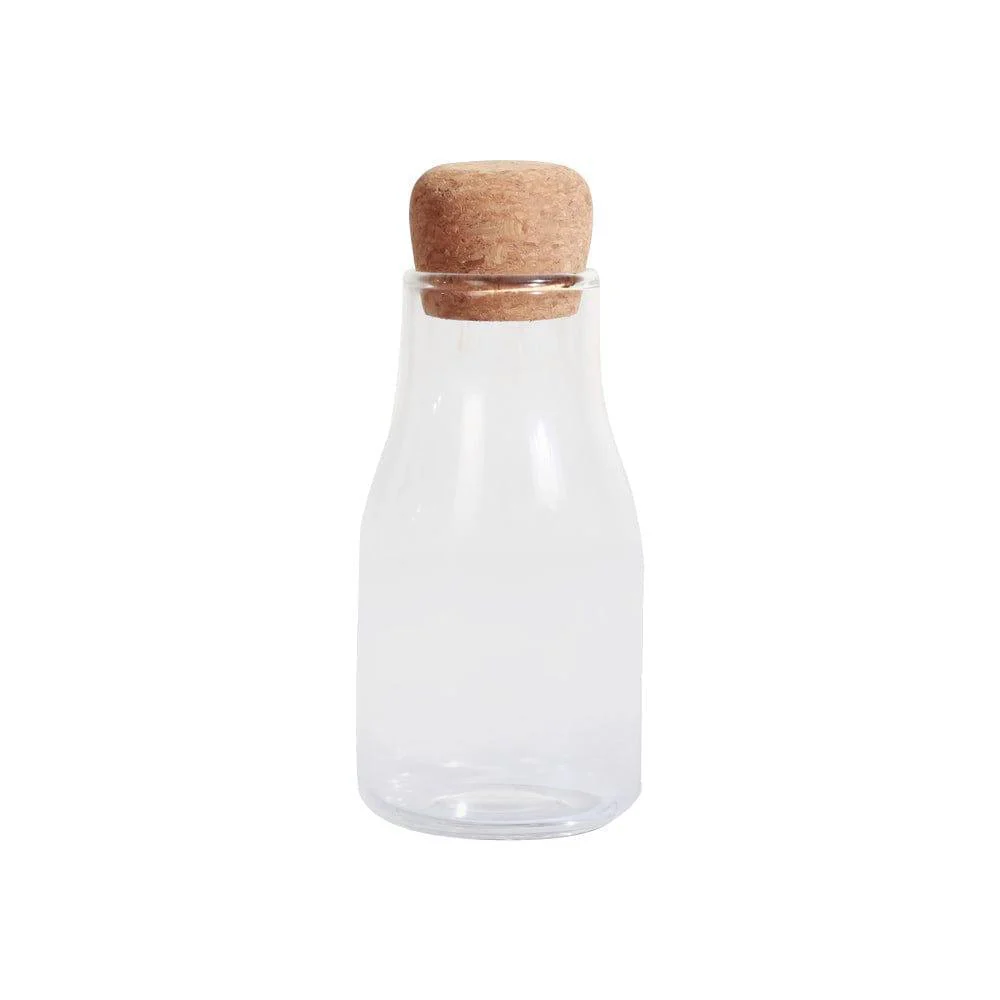 Borosilicate Glass Bottle With Cork Lid - Mini - Image 3